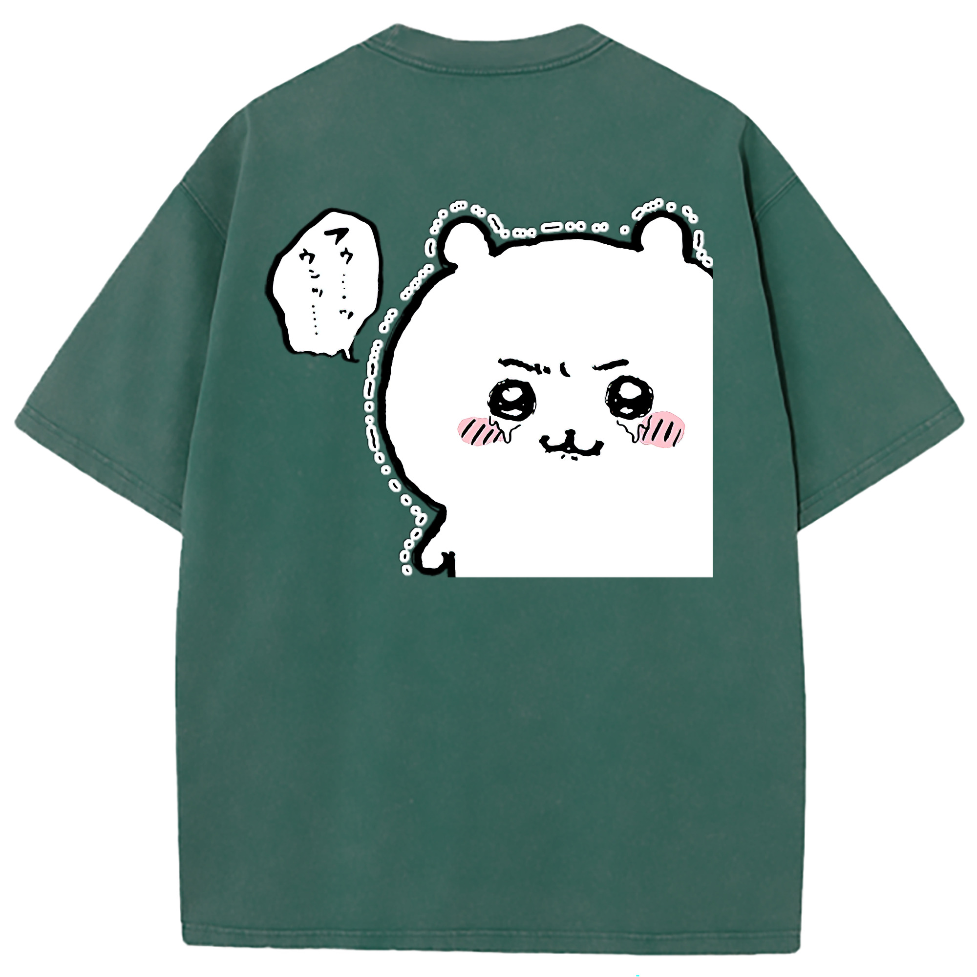 （画像用） ちいかわ ちいかわ Chii-kawa chiikawa 綿100% ヴィンテージ風 半袖Tシャツ（背面プリント）